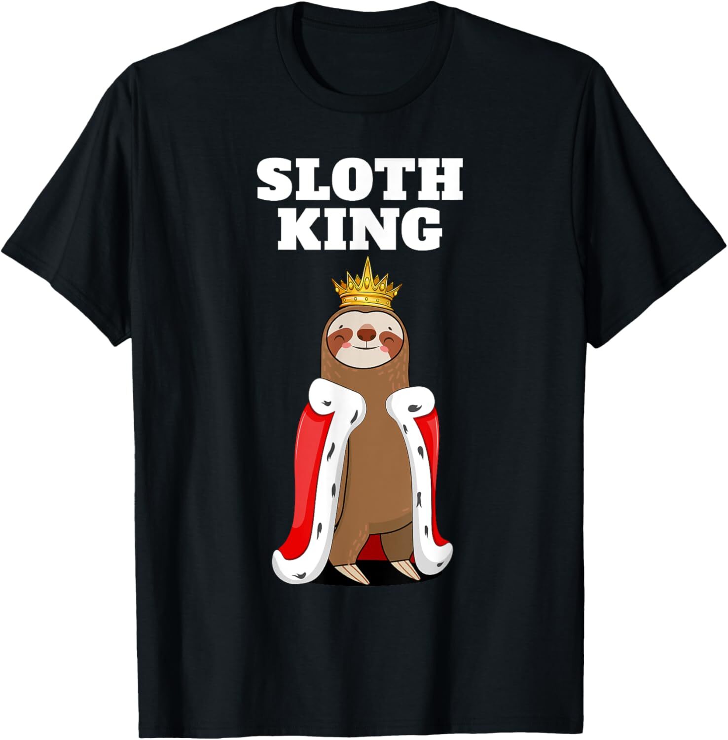 T shirt for Mens Sloth King Graphic Tee Casual Tops Clothes Short sleeve