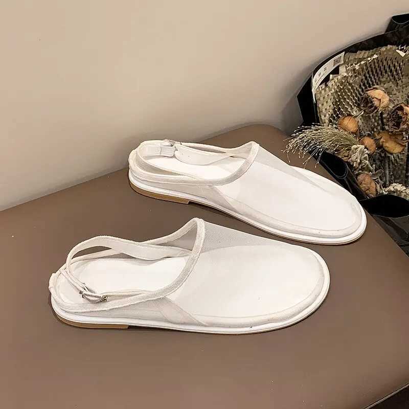 New luxury brand flat sandals womens Fi back travel strap sandals with mesh breathable summer casual sliderXJ250410