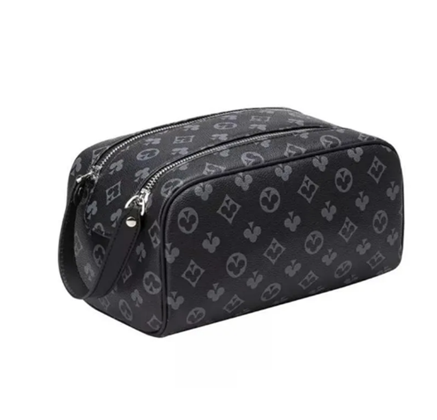 10A Men Womens Double zipper Makeup Bag Designer Women WashBag Large Capacity Cosmetic Bags Toiletry Bag classic Man Travelling Toilet Bag 2026