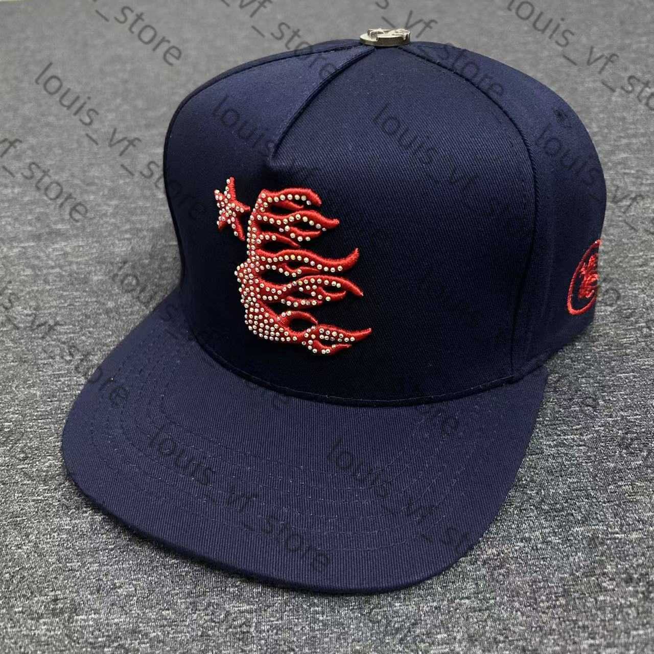 Trendy Embroidered Hot Diamond Baseball Hat Sun Flat H250411