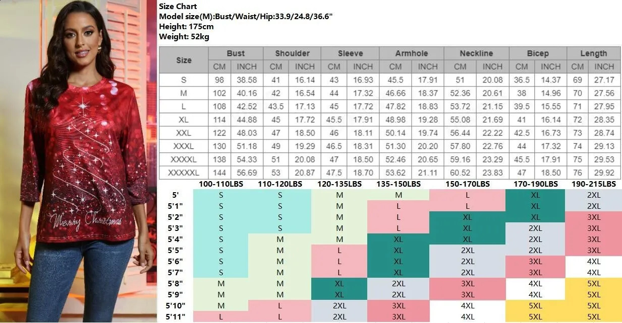 Womens summer top round neck quarter sleeve comfortable printed Tshirt womens shirt mixed color 250411Z