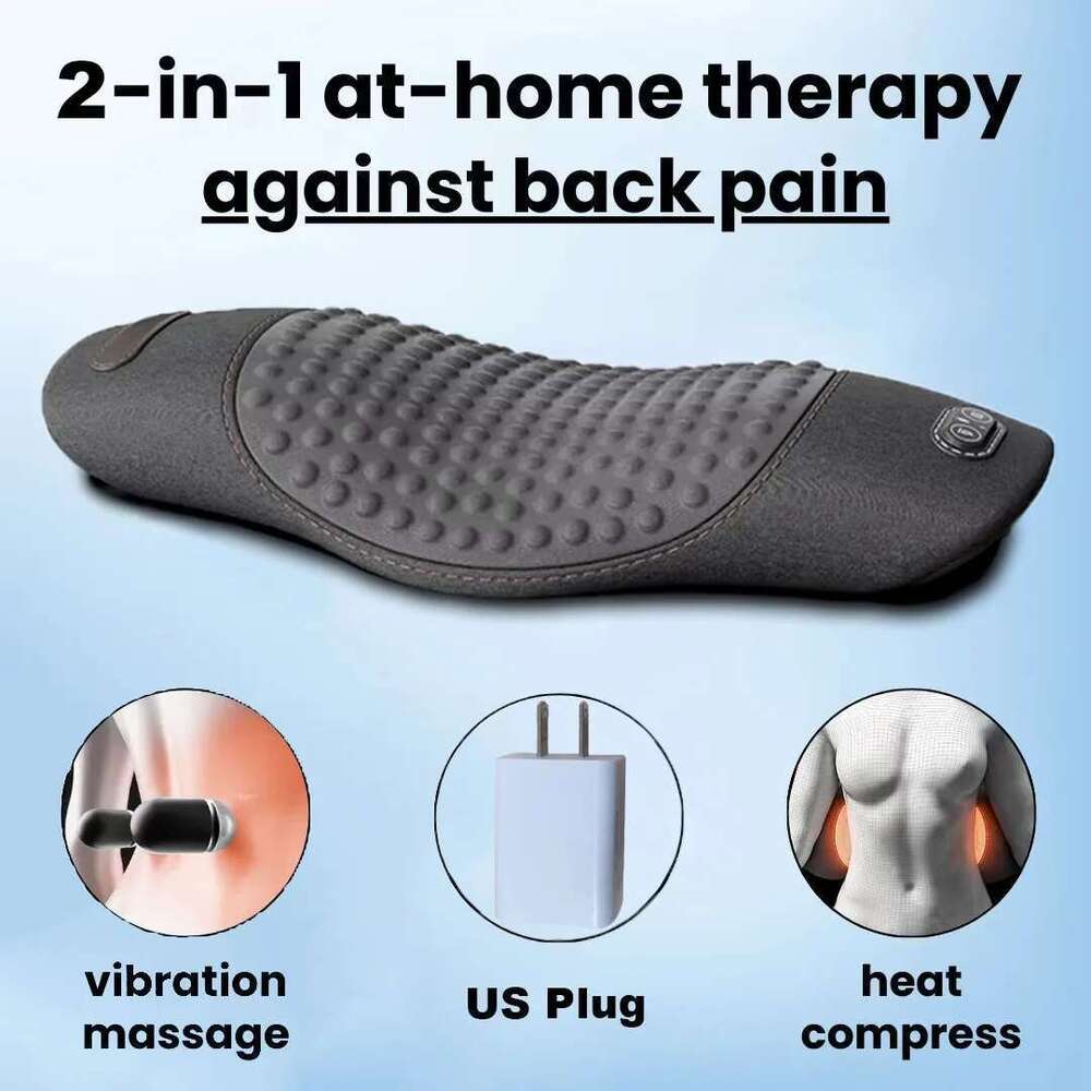 Okayso Pillow Protection Pad Massage Lying Flat Pain Waist Support Heating Vibrating Back Massager