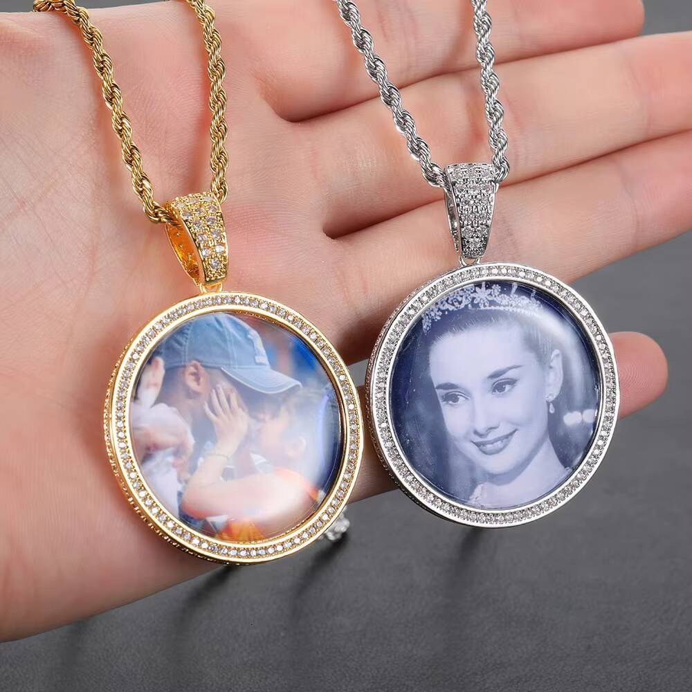 Hip Hop Personalized Picture Custom Pendant Charm Iced Out Gold Plated Custom Pendant