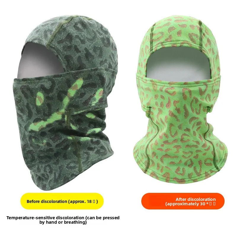 Maschera Per Il Viso Che Cambia Colore Sensibile Al Calore Sci Respirazione Sciarpa Che Cambia Colore Copricapo Per Ciclismo E Alpinismo All'aperto-image