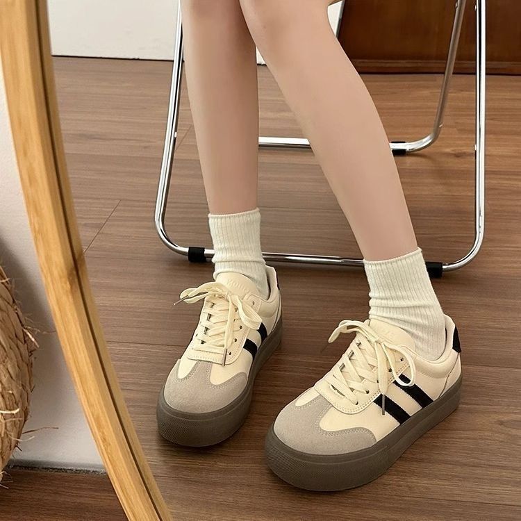 German training shoes women's shoes new thick sole small white shoes leisure sports board shoes