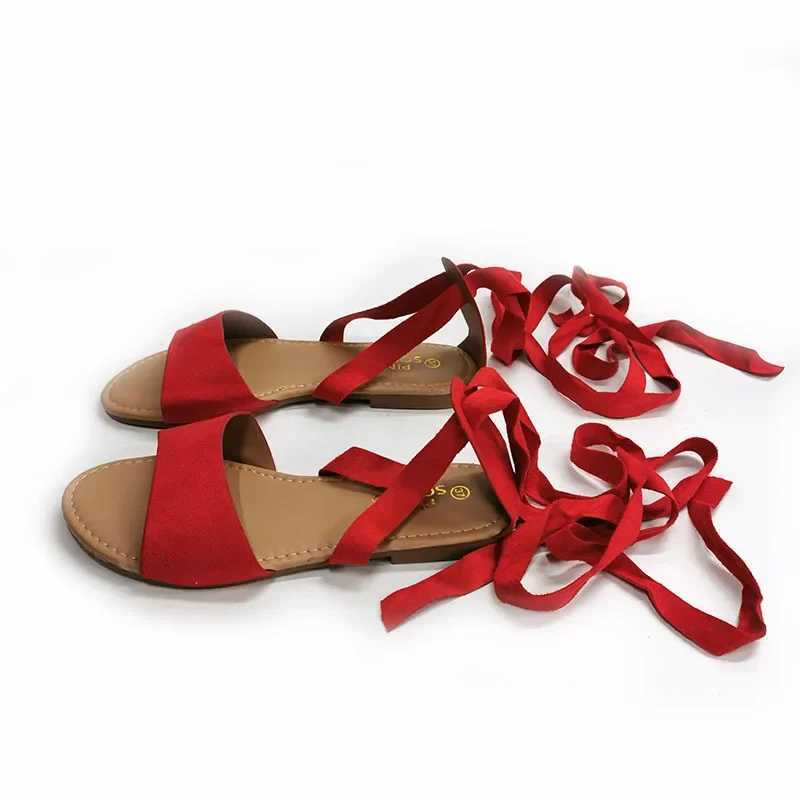 New Summer Womens Sandals Sexy Flat Sandals Cross Strap with Serpentine Sandals Breathable Peeping Toe Gladiator ShoesXJ250410