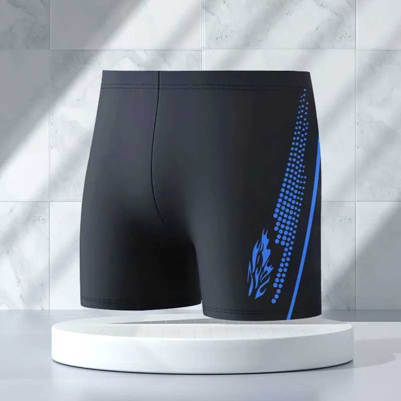 Mens high waisted breathable fast drying adult swimsuit with comfortable lining for swimming pool and hot spring water sports clothingW250410