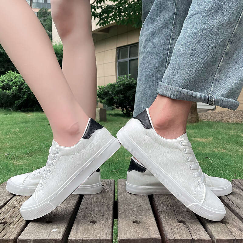 Free shipping Style White Sneakers Unisex Flat for Teenagers Students Couples Sports Men All zhanyishengli Seasons Campus Men's Shoes