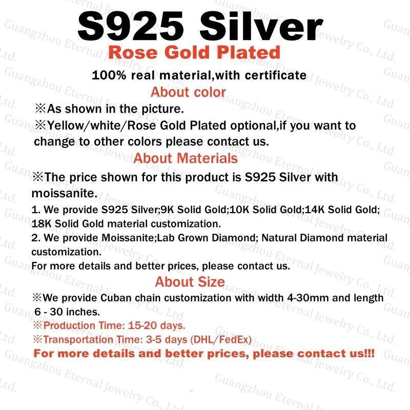 Custom 24MM S925 Sterling Silver 10K 14K 18K Solid Gold Plated Iced Out Moissanite Lab Natural Diamond Cuban Link Chain Necklace