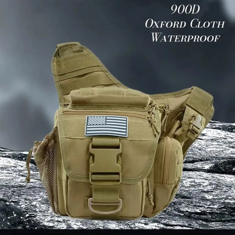 Large Saddle Bag Outdoor Tactical Waist Pack Mens Cycling Camera Bag Single-Shoulder Crossbody Bag Oxford Bag Waterproof 251110