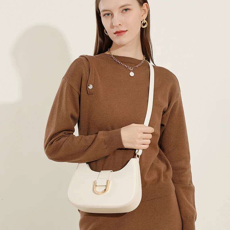 Genuine Leather Women's 2025 New Luxury Designer Women Shoulder Bag Cowhide Crossbody Bags Fashion Female Handbags