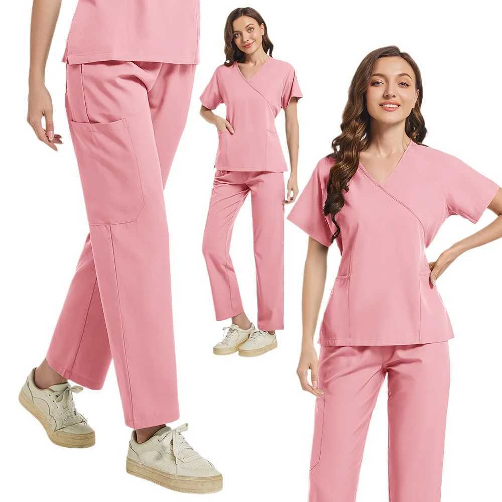 HZMNOI new unisex nurse uniform mens washer set beauty uniform womens hospital surgical set dental clinic pet store laboratory work uniform X250410