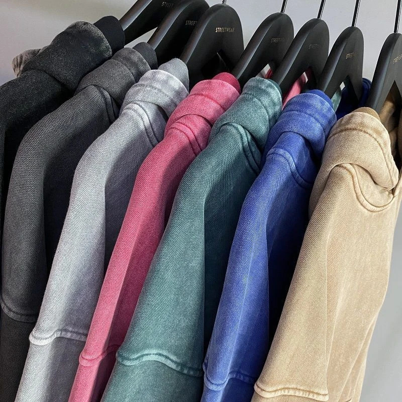 400G American Retro Heavy Sweater Mens Spring and Autumn Washed Old Oversize Trendy Loose Large Size Hooded Jacket 251110