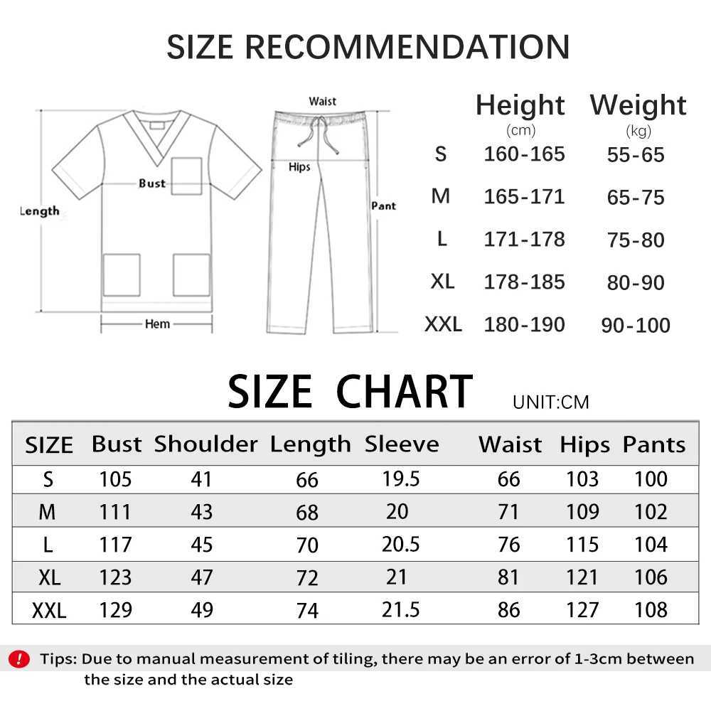 Medical Uniform Elastic Scrub Set Hospital Surgical Scrubs Tops Pants Nurse Nursing Workwear Doctors Clothes Medical Accessories X2505281