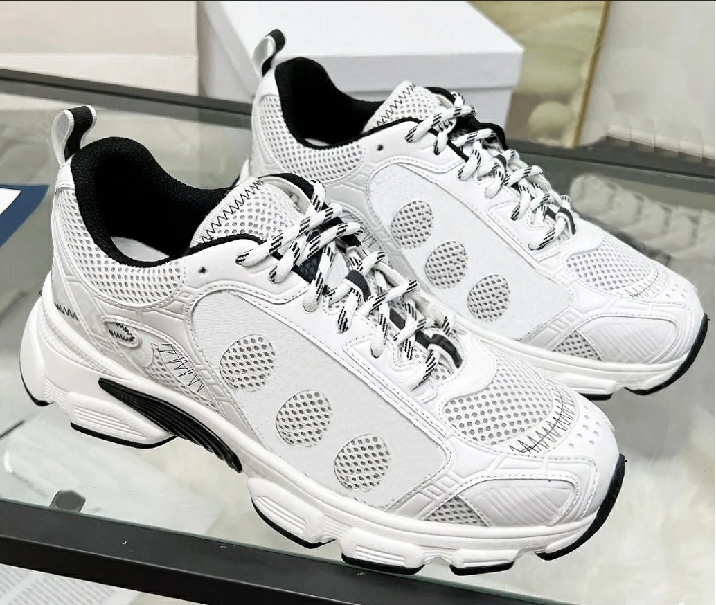 2025 chrono sneakers shoe Designer Women Men Mesh vibe sneaker Calfskin Shoes Top-Quality leisure Sneakers size 35-45 228