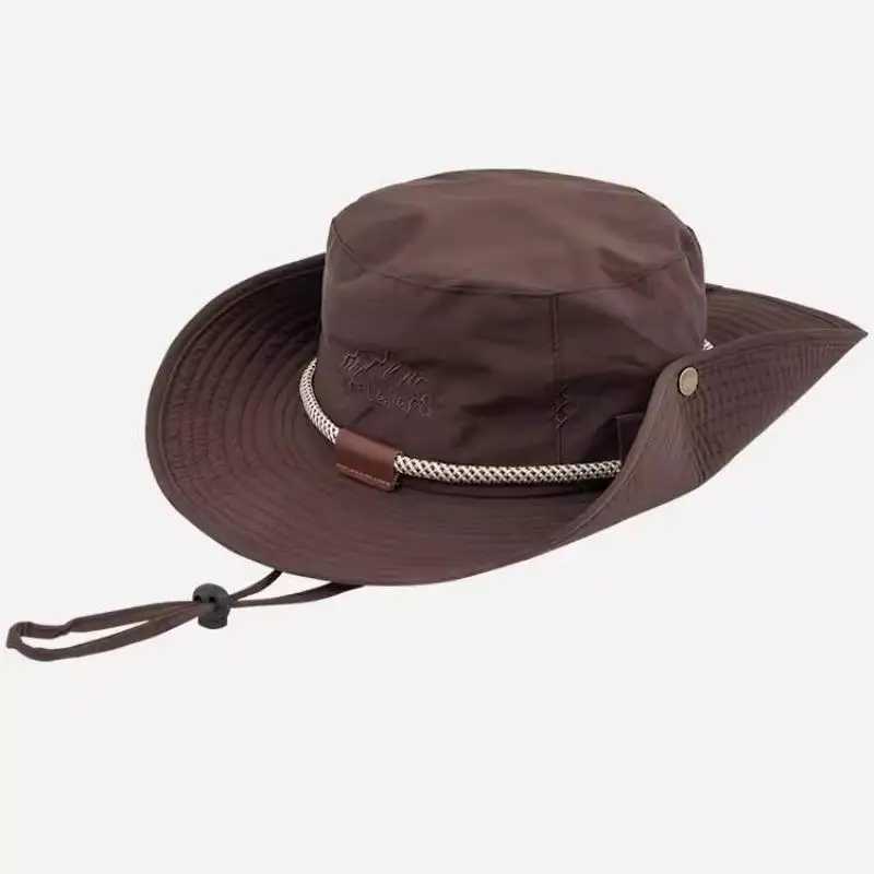 Summer Bucket Hat Men Women Sunscreen Fishing Hat Outdoor Breathable Fisherman Cap Hiking Climbing Camping Uv Protect WindproofC250411