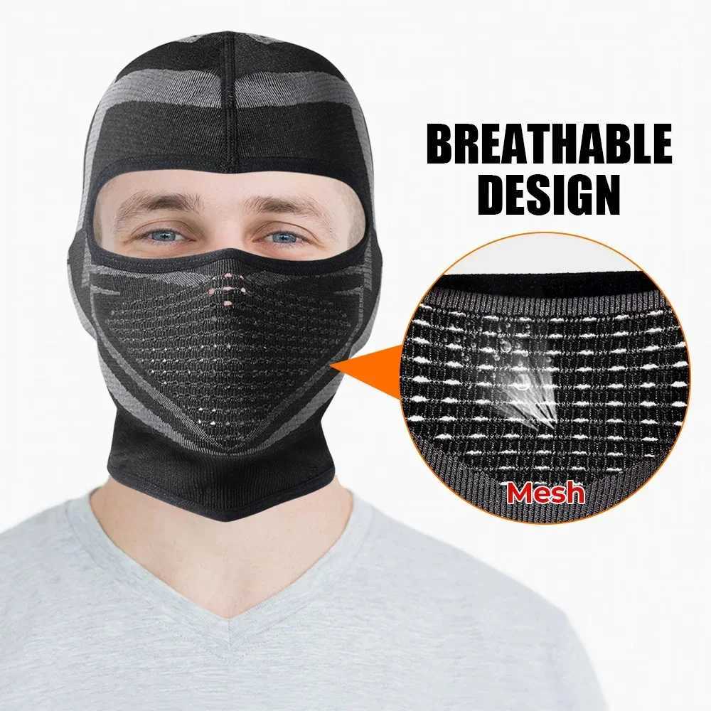Outdoor Cycling Balaclava Full Face Mask Winter Hat Breathable Windproof Sport Hiking MTB Bike Motorcycle Helmet Liner Men Women S251110
