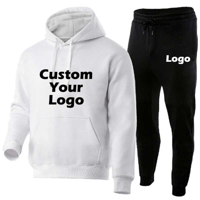 Casual Customize your Sport Suit Mens Fashion Tracksuit Basketball Hoodie Jogging Suit diy Printing Pants Oversize SetT251111