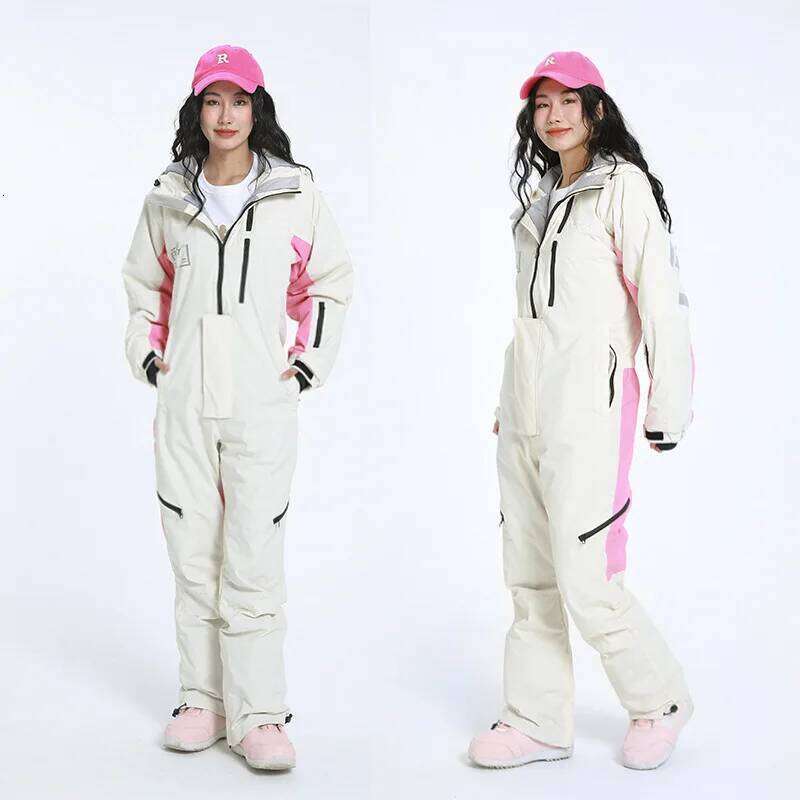 Ski One Piece Suits Sport Hooded Women Outdoor Jumpsuits Mountain Windproof Snowboard Tracksuit Clothes Skiing Snowsuit
