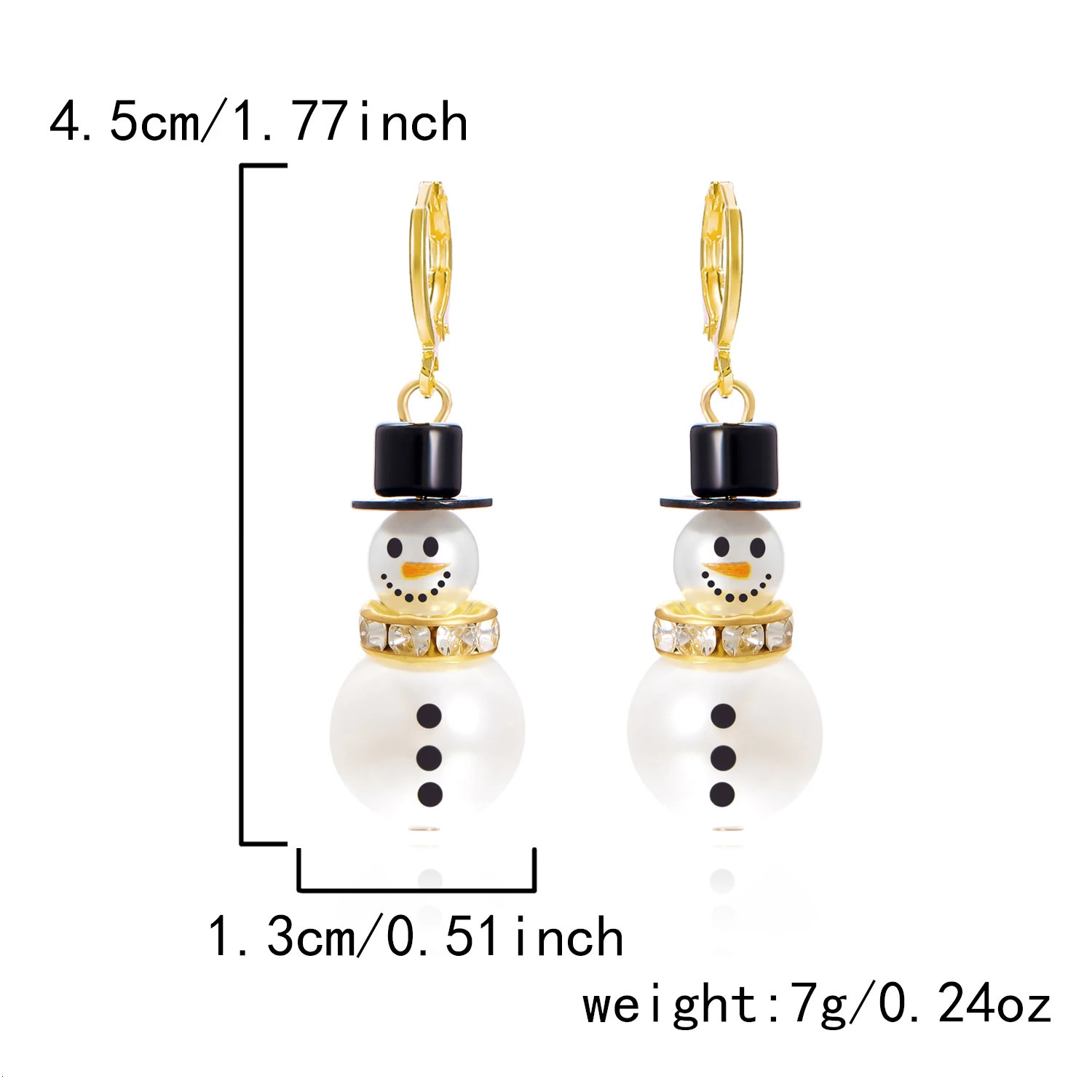 Fashion Christmas White Snowman Pearl Drop Earrings for Women Cute Snowflake Earring Jewelry Year Holiday Gifts 251103