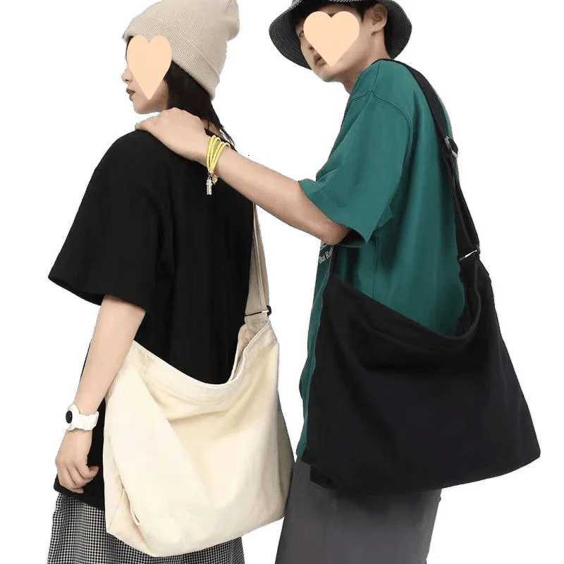 Womens Canvas Crossbody Shoulder Bag Large Bags for Female 2025 Cotton Cloth Fashion Korean Female Students School Bag HandbagsT251110