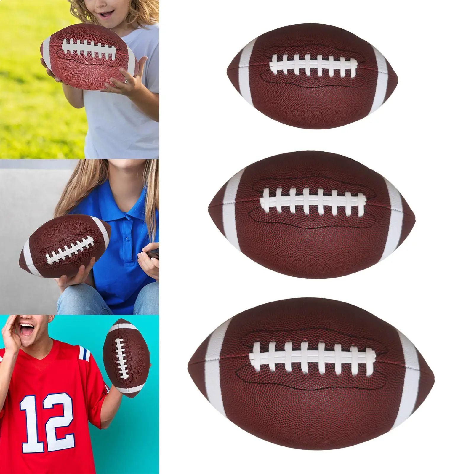 American Football Official Football Versatile Lightweight Equipment Rugby Ball Competition Ball for Outdoor Indoor Sports 250410