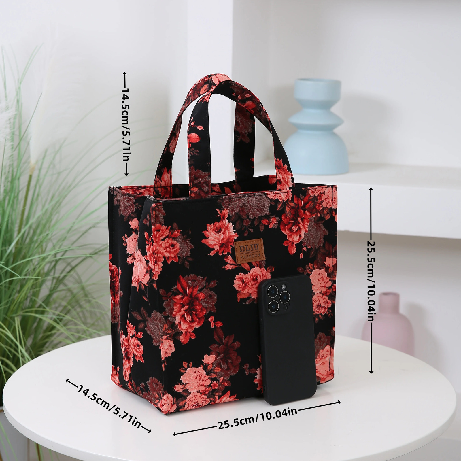 Vintage Large Capacity Handbag with Lunch Box Storage Bag for Work Commuting Shopping Portable Mother Cloth Tote 251110