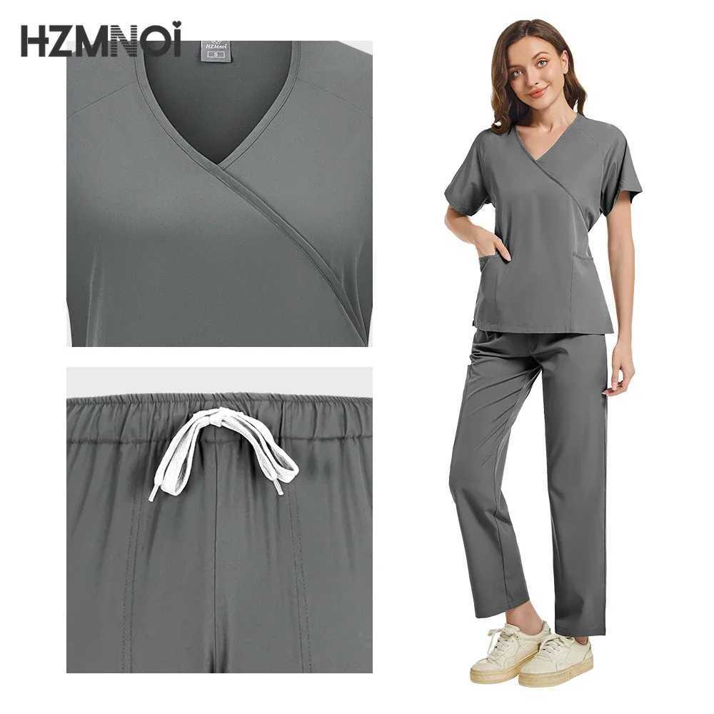 Hot Sale Anti Wrinkle Washable Soft Fabric Dentist Nurse Scrubs Workwear Hospital Medical Scrub Uniform Women Jogger Scrubs Sets X250410