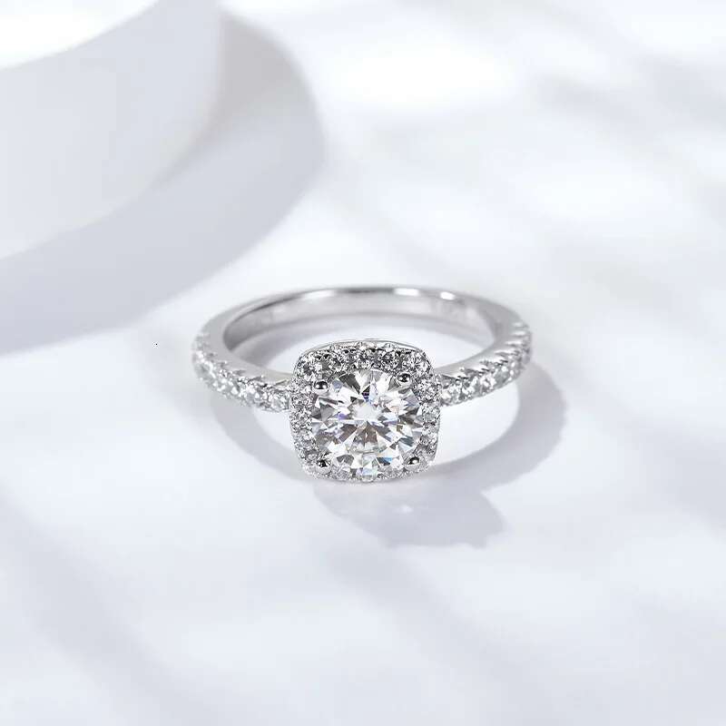 3ct Moissanite Diamond D Color VVS Womens Wedding Rings 925 Sterling Silver 18K Gold Plated Fine Jewery Rings for Women
