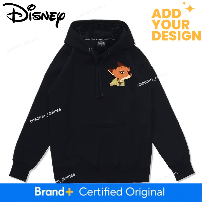 Disney Zootopia Spring and Autumn Couple Crazy Zootopia for Women New Trendy Loose Hooded Sweater Coat Top