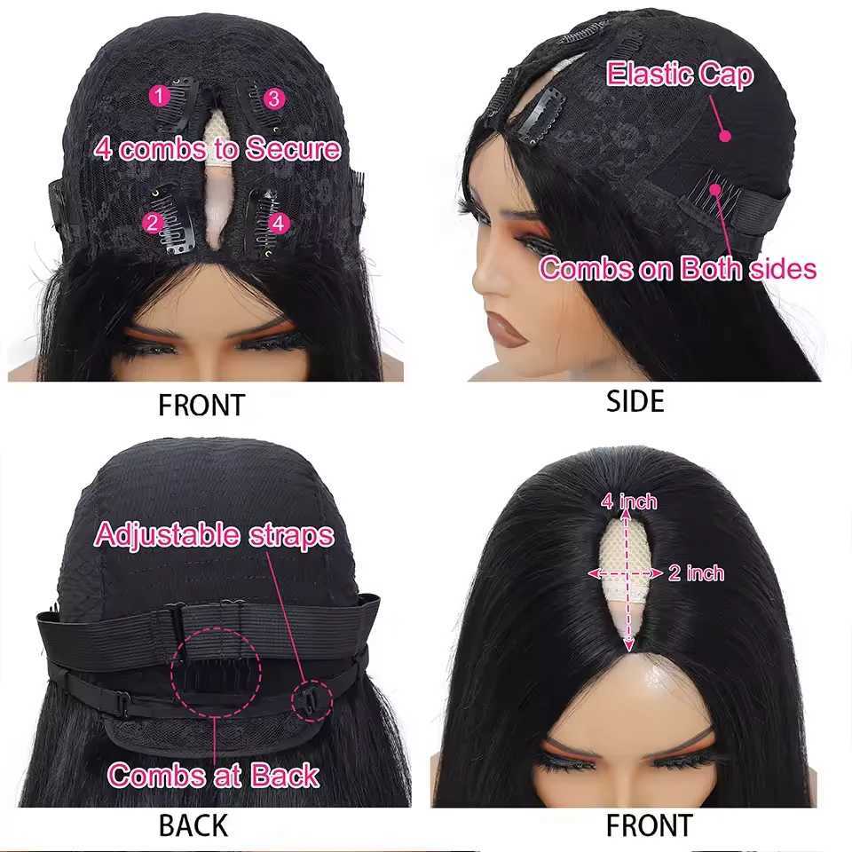 200Density Upgrade U Part Wigs V Part Body Wave Wig 30 32inch Natural Color Brazilian Human Hair Fit For All Head Sizes ForWomenT251111