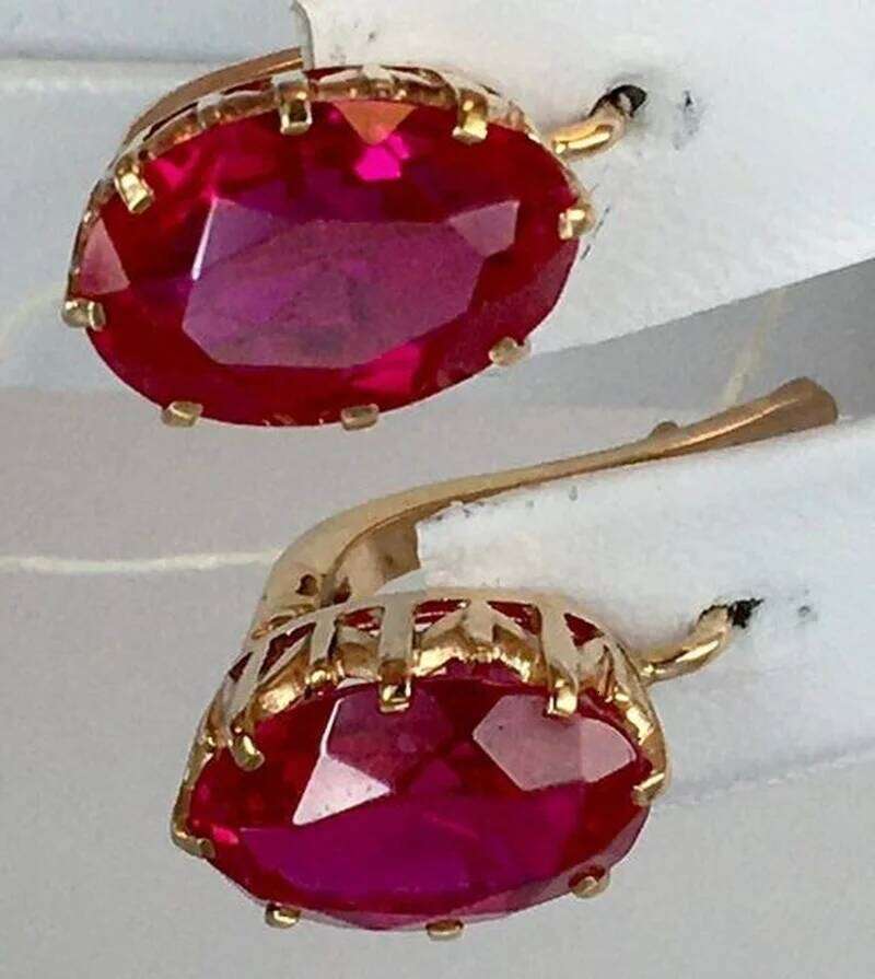 Classic Design Round Dangle Earrings For Women Dazzling Red Crystal CZ Engagement Wedding Jewelry Statement Earring