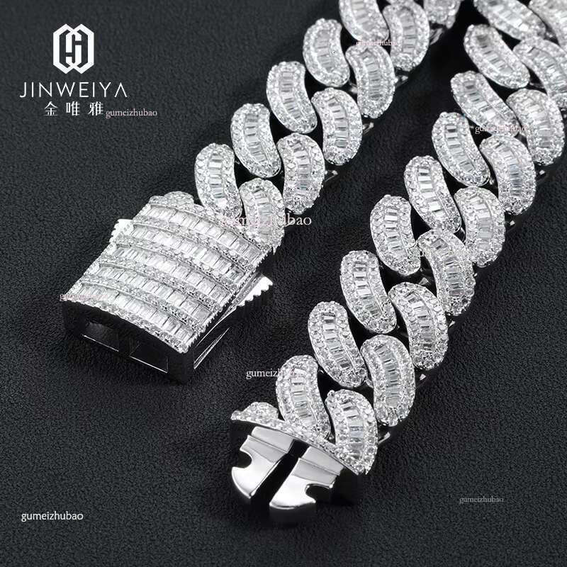 Hip Hop Jewelry Custom Brass 5A Zircon Dia Cuban k Chain Iced Out Men Necklace