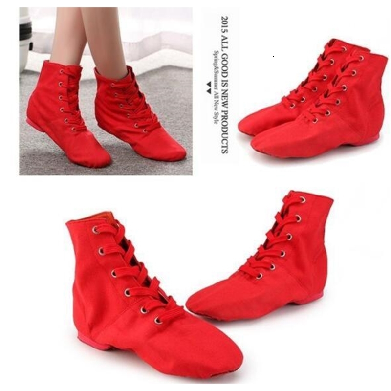 1pairlot Men Women Sports Dancing Sneakers Jazz Dance Shoes Lace Up Dancing short boots Blue Red Black 251023ww