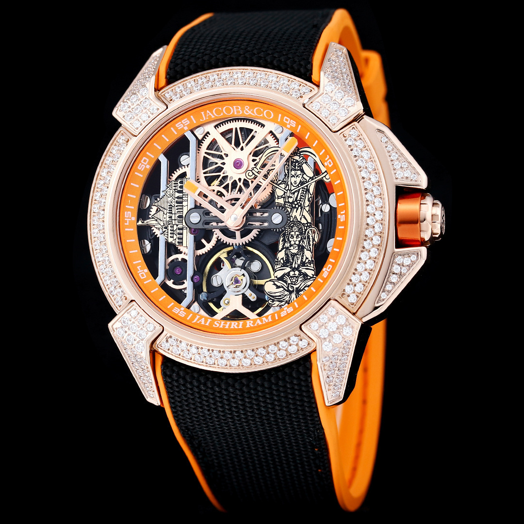 jacobo co watch men diamond watches 10A high quality mechanical movement uhren sapphire superclone reloj skeleton Epic X active fly wheel montre luxe watchbox HHGZ