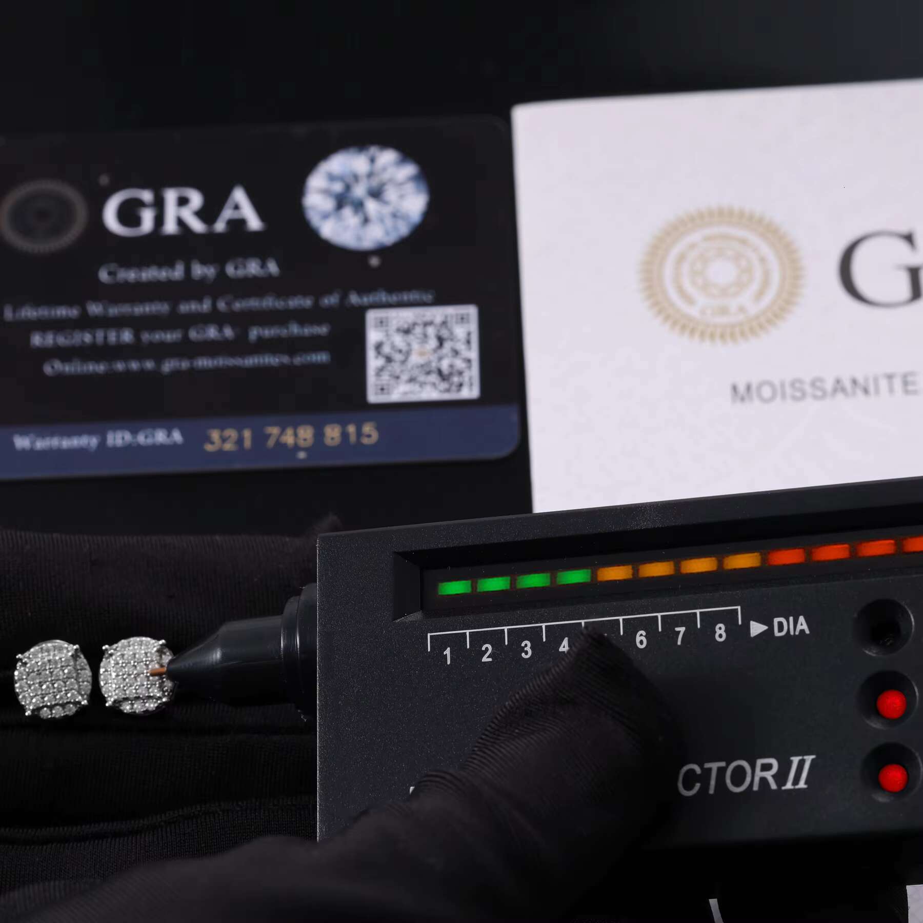 Luxury Stud Earrings Gold Plated 925 Sterling Silver VVS Moissanite Diamond Earrings With GRA Certificate Pass Diamond Tester