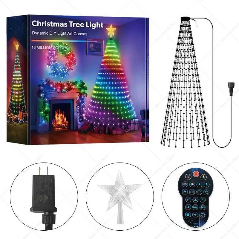 Christmas 69FT Christmas Tree Lights 400LEDs Bluetooth App Control RGB Music Sync Multi-Color Flashing Holiday Decor Christmas Lighting Y251111