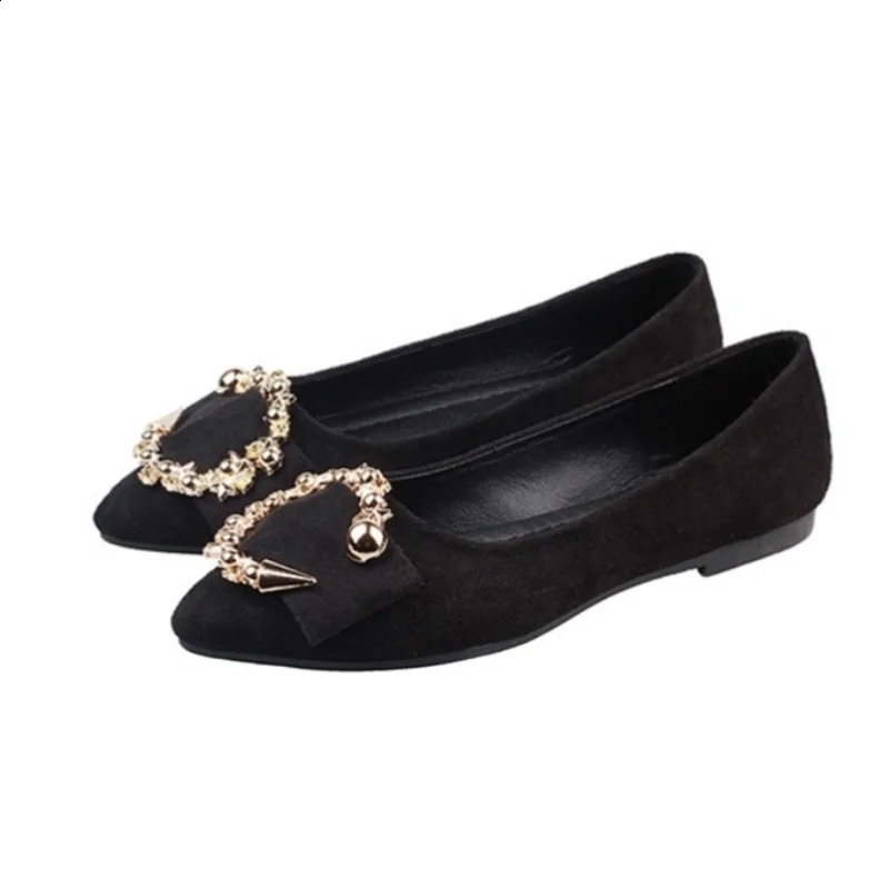 Women Fashion Green Bow Tie Flock Flat Shoes Zapatos De Mujer Lady Casual Black Office Party Shoes Sapatos Femininas A99 250410