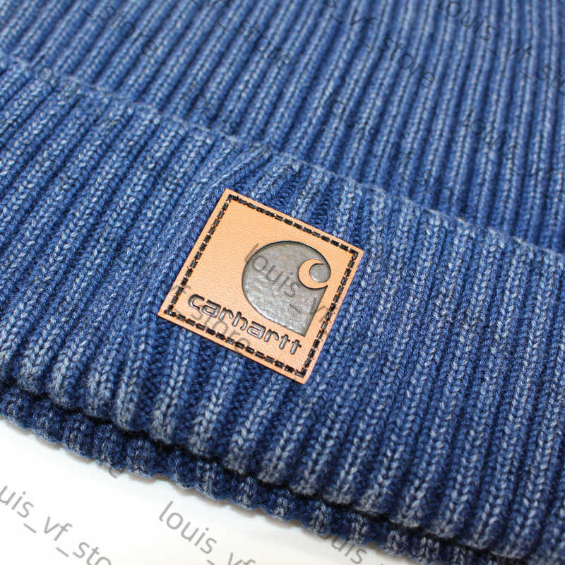 Washed Old Striped Tooling Label Dome Brimless Hat Mens and Womens Damp Cold Knitted Wool H250411