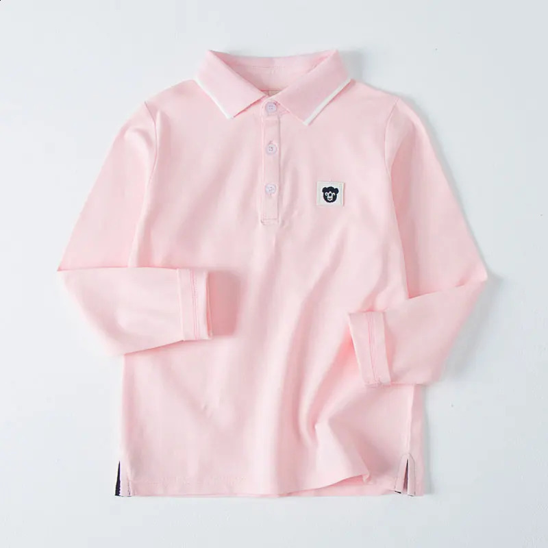 Children Polo Shirts Long Sleeve T-shirts for Kids Clothes Teenager School Uniform Boys Girls Outfits Toddler Clothing 250410