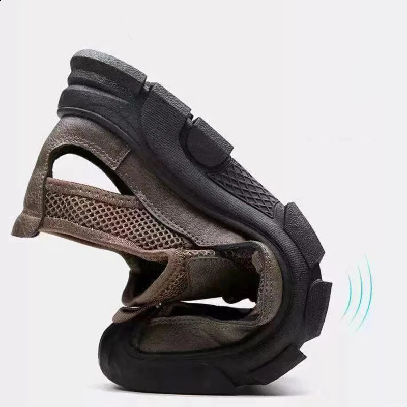 Mens breathable sports shoes beach sandals outdoor trend sandals summer mesh hollow casual outer shoes 250408