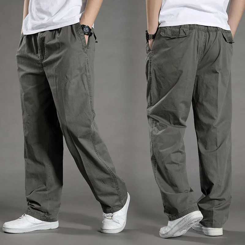 Mens cargo pants summer and spring cotton workwear new large size 6XL casual climbing and jogging pants Hombre autumn TrouserXJ250412