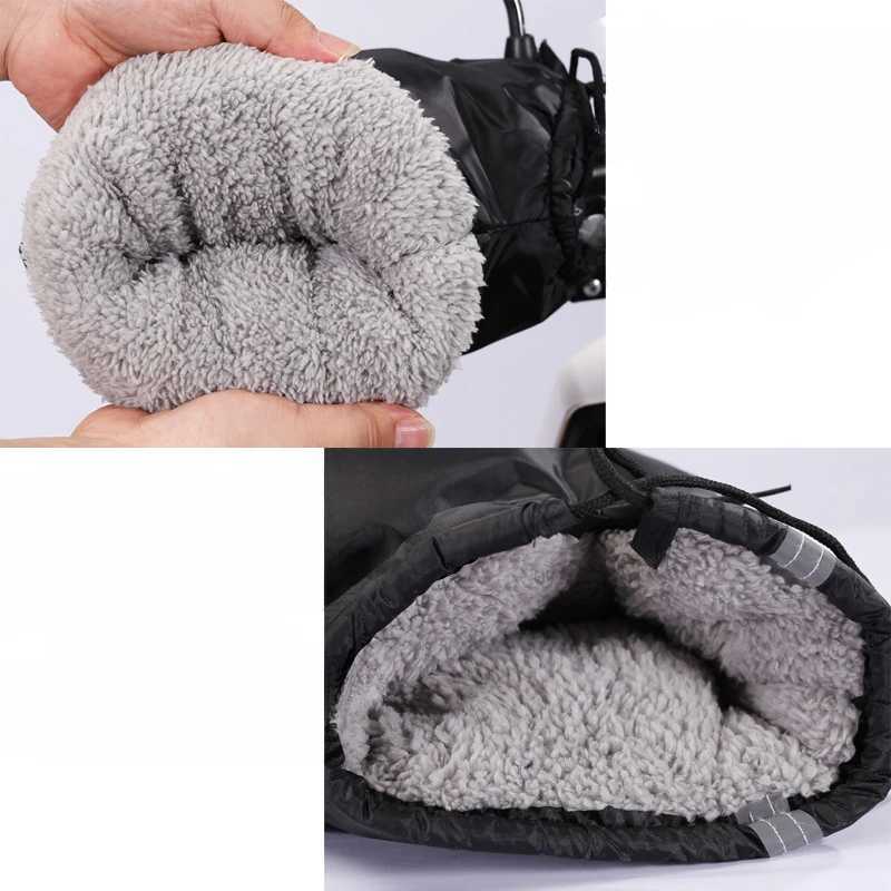 Motorcycle Handlebar Gloves Waterproof Windproof Winter Gloves Motor Scooter Electric Vehicles Reflective Motocycle Gloves S25118