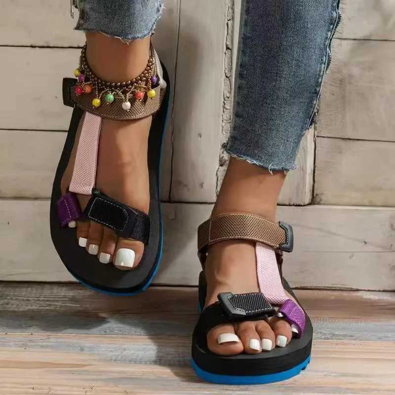 Womens Sandals 2022 New Style Womens Summer Soft Slip Buckle Casual Durable Sandals Womens Outdoor Casual Beach Shoes Size UpXJ250410