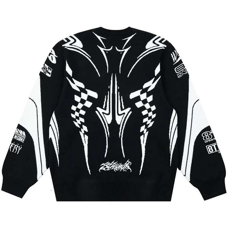 Men Winter Sweater Coat Knitwear Oversized Goth Long Sleeve Tops Korean Fashion Streetwear Y2k Haruku Pullover Jumper Clothing