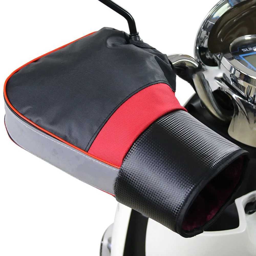 Warm Windproof Motorcycle Handlebar Covers Winter Grips For E-Bikes Scooters Cold Weather Riding Protection Pair Handlebar Muffs S25118