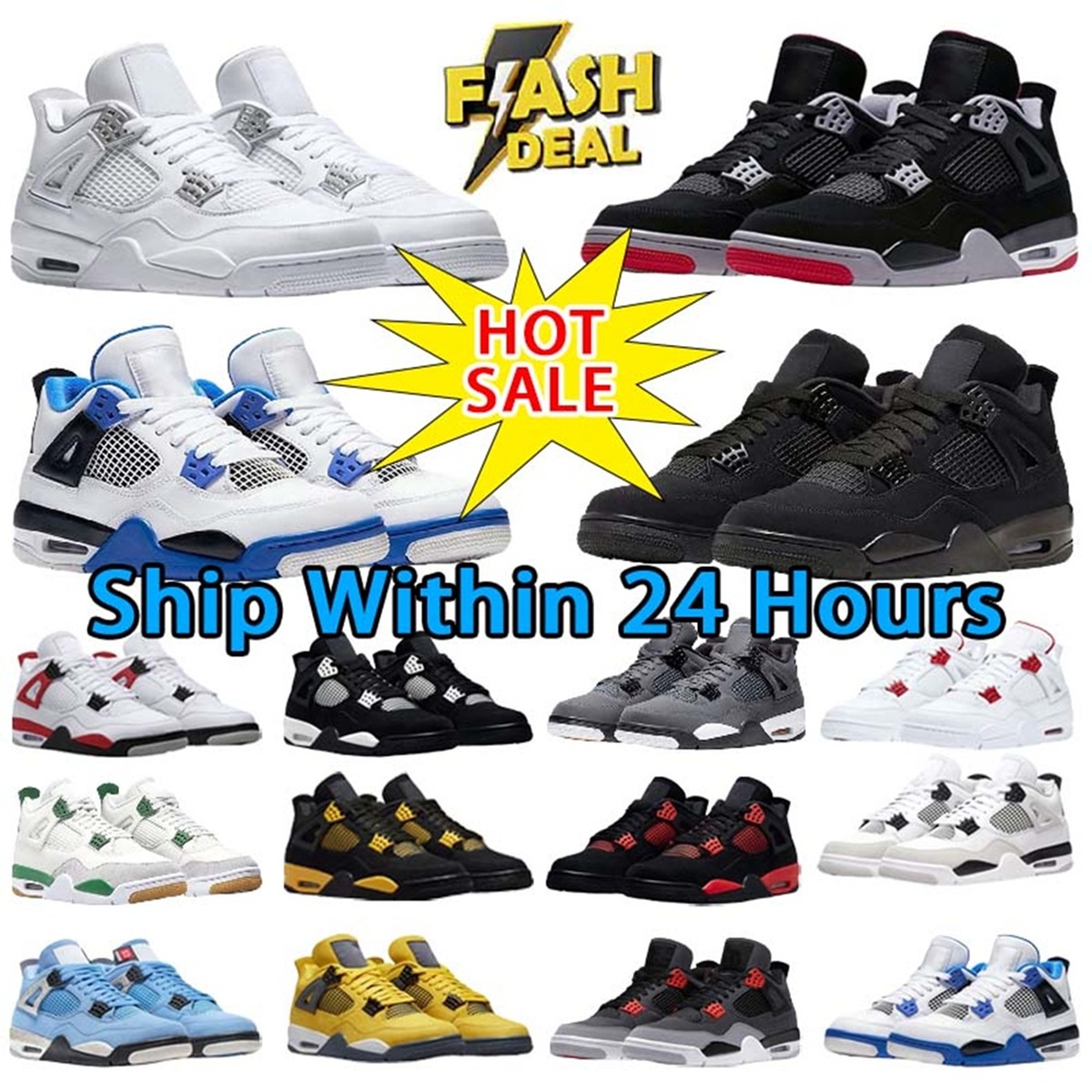 Designer Shoes 4 Basketball Shoes Sports Shoes Men's and Women's Casual Shoes Fashion Versatile Shock Absorbent Anti slip Retro Shoes White Cement Grey Black Size: 36-47