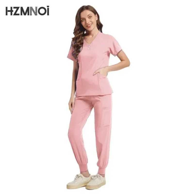 Scrub Hospital Uniform Medical Top Pants Nurse Uniform High Fashion Uniforms Nursing Scrubs Set Hot Sell Surgical Gowns X2504101