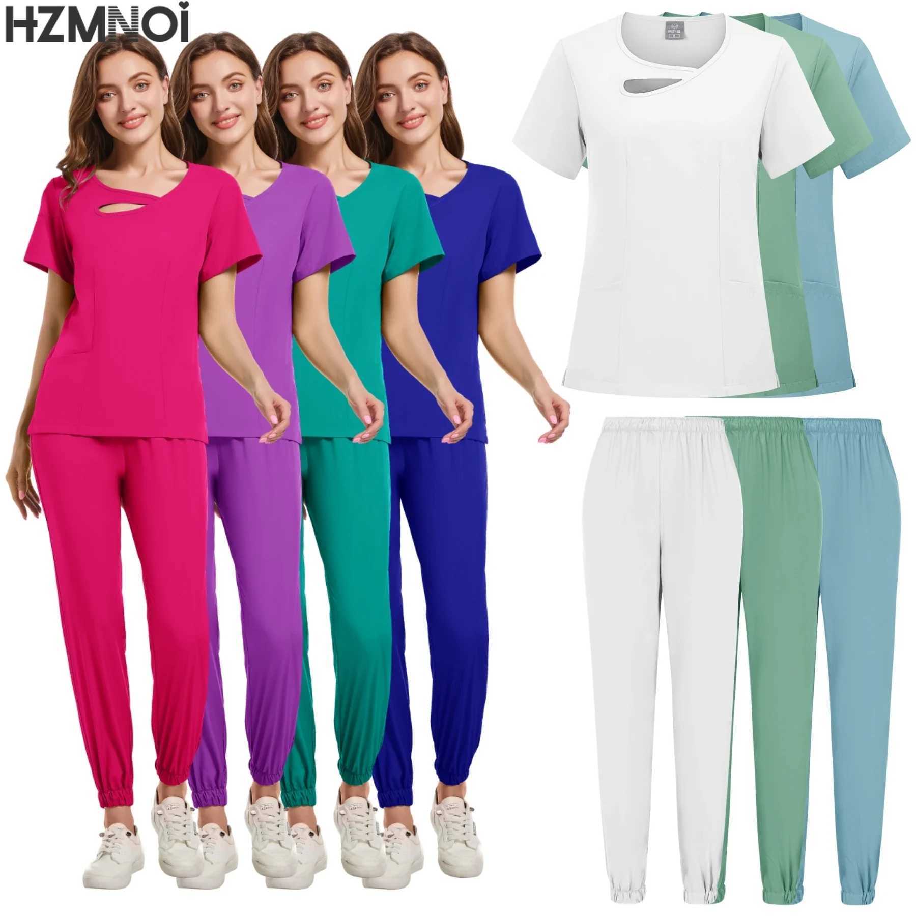 High Quty Medical Uniforms Women Scrubs Sets Nursing Accessories Hospital Beauty Sn Spa Work Clothes Suit Surgical Gowns X2504101