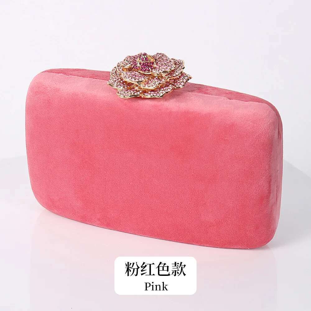 New Winter Veet Dia Wer Lock Elegant Evening Bag Designer Purse Wedding Chain Clutch
